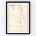 Vintage Chesapeake Bay Map 1868