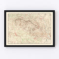 Vintage Montserrat Map 1949