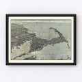 Vintage Cape Cod Birds Eye View Map 1915