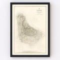 Vintage Barbados Nautical Map 1927