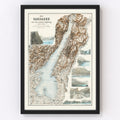 Vintage Lake Garda Italy Map 1890