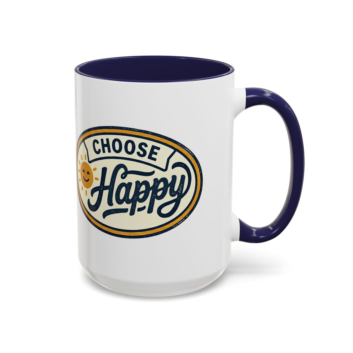 Choose Happy Coffee Mug — Inspirational Ceramic Accent Mug (11/15oz)