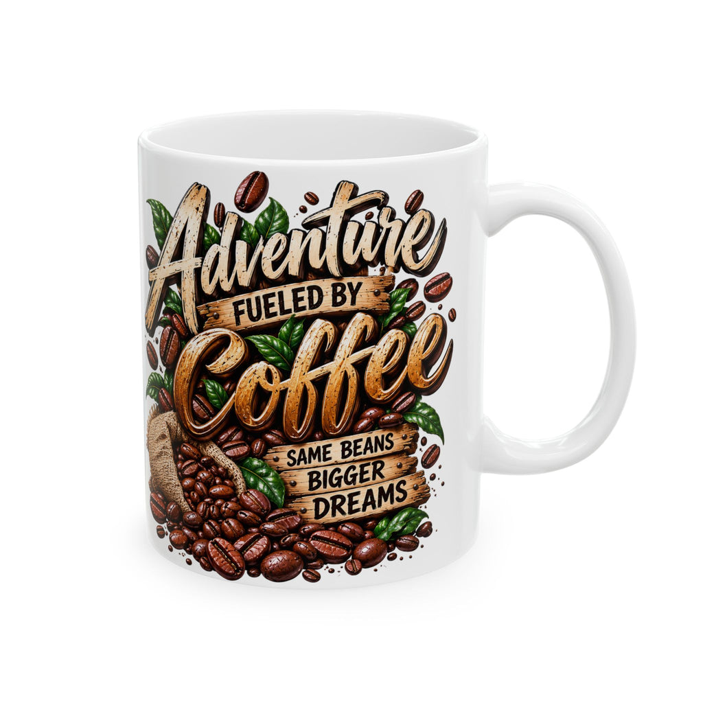 Coffee Addict Ceramic Mug — “Fueled by Coffee” 11oz & 15oz