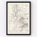 Vintage Map of Paraguay 1873