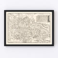 Vintage Map of Switzerland 1581