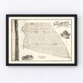 Vintage Lagoon Heights Marthas Vineyard Map 1873