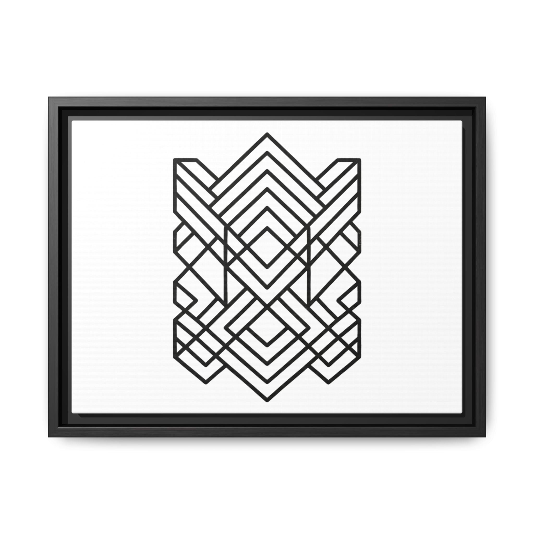 Framed Geometric Art Canvas