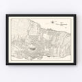 Vintage Map of Montreal, Canada 1920