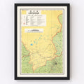 Vintage Chahar, Inner Mongolia Map 1933