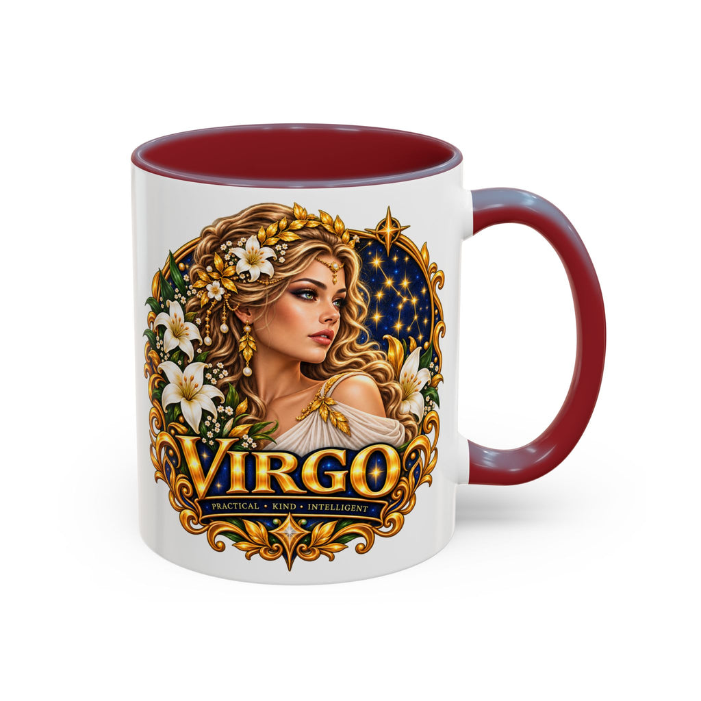Virgo Zodiac Coffee Mug — Astrology Gift Mug (11/15oz)