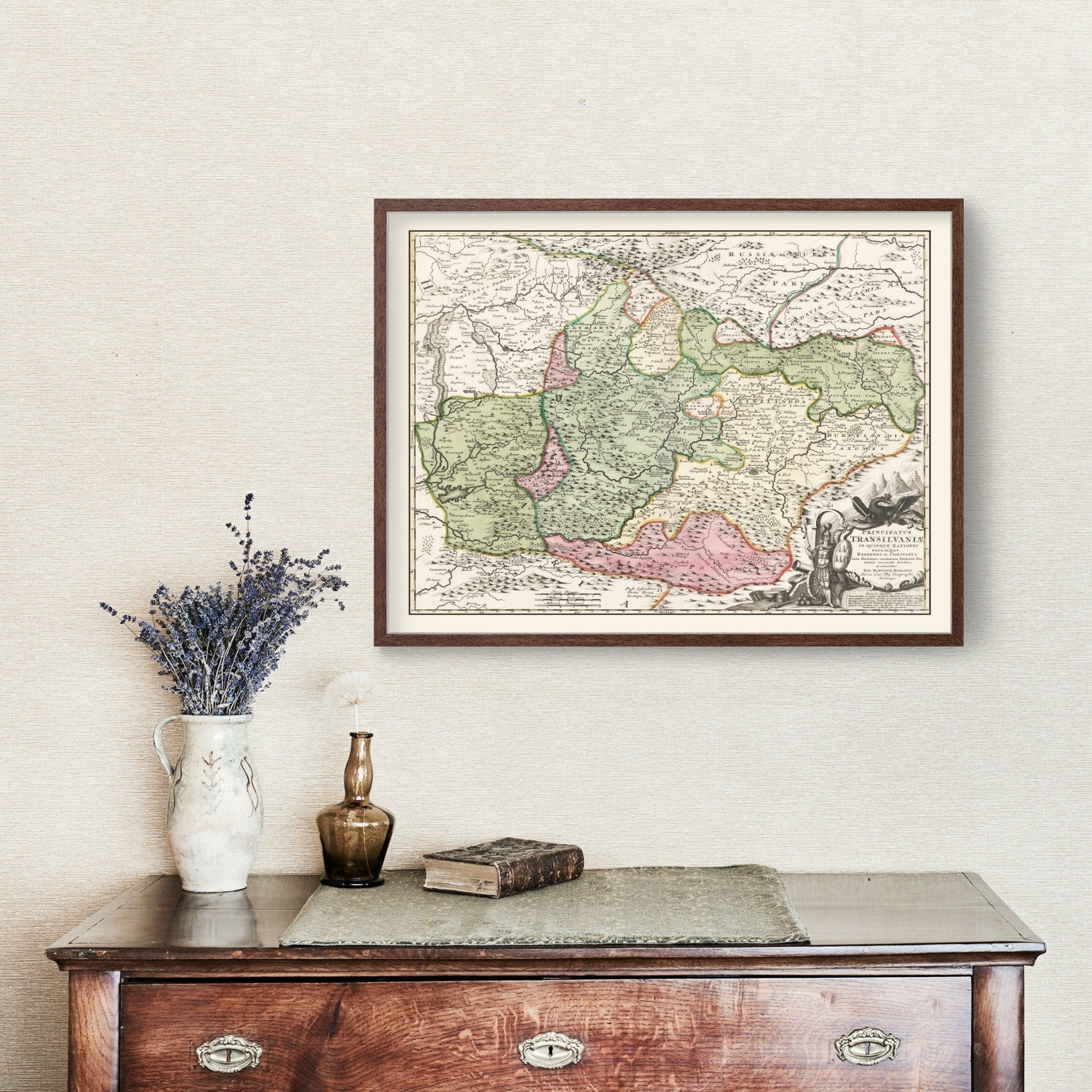 Vintage Romania Map 1716