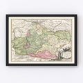 Vintage Romania Map 1716