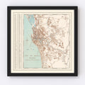 Vintage Map of Manila, Philippines 1945