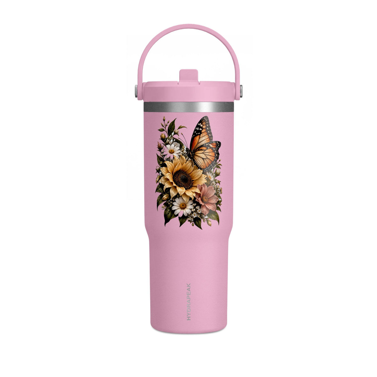 32oz Butterfly and Sunflower Floral Tumbler