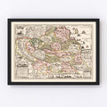 Vintage Source of the Nile, Ethiopia Map 1683