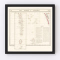 Vintage Maldive Archipelago Map 1827
