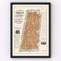 Vintage Map of the Berkshires 1896