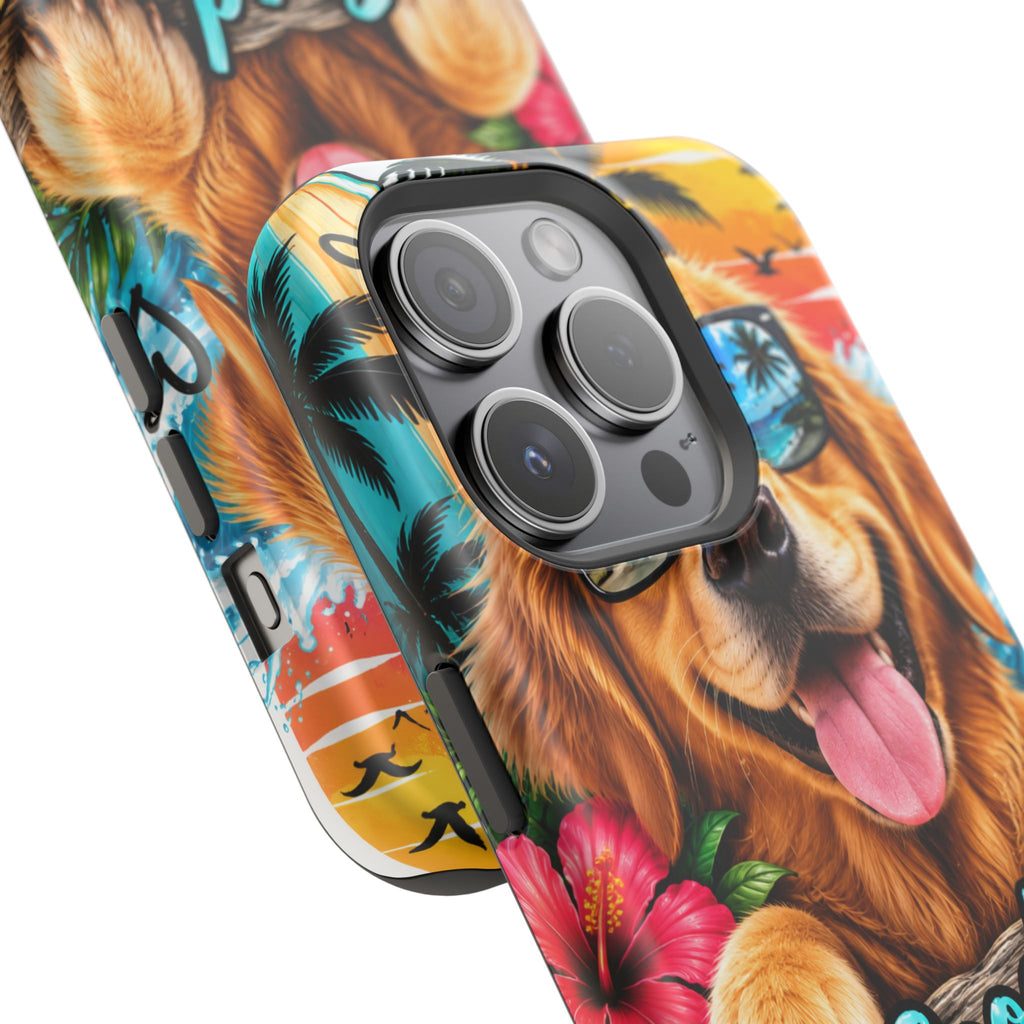 Phone Case — 'Good Vibes Only' Tropical Dog Impact-Resistant Case