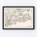 Vintage Cape Ann Map 1889
