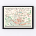 Vintage Map of Recife, Brazil 1914