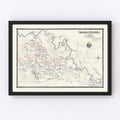 Vintage Chickamauga Battlefield Map 1895