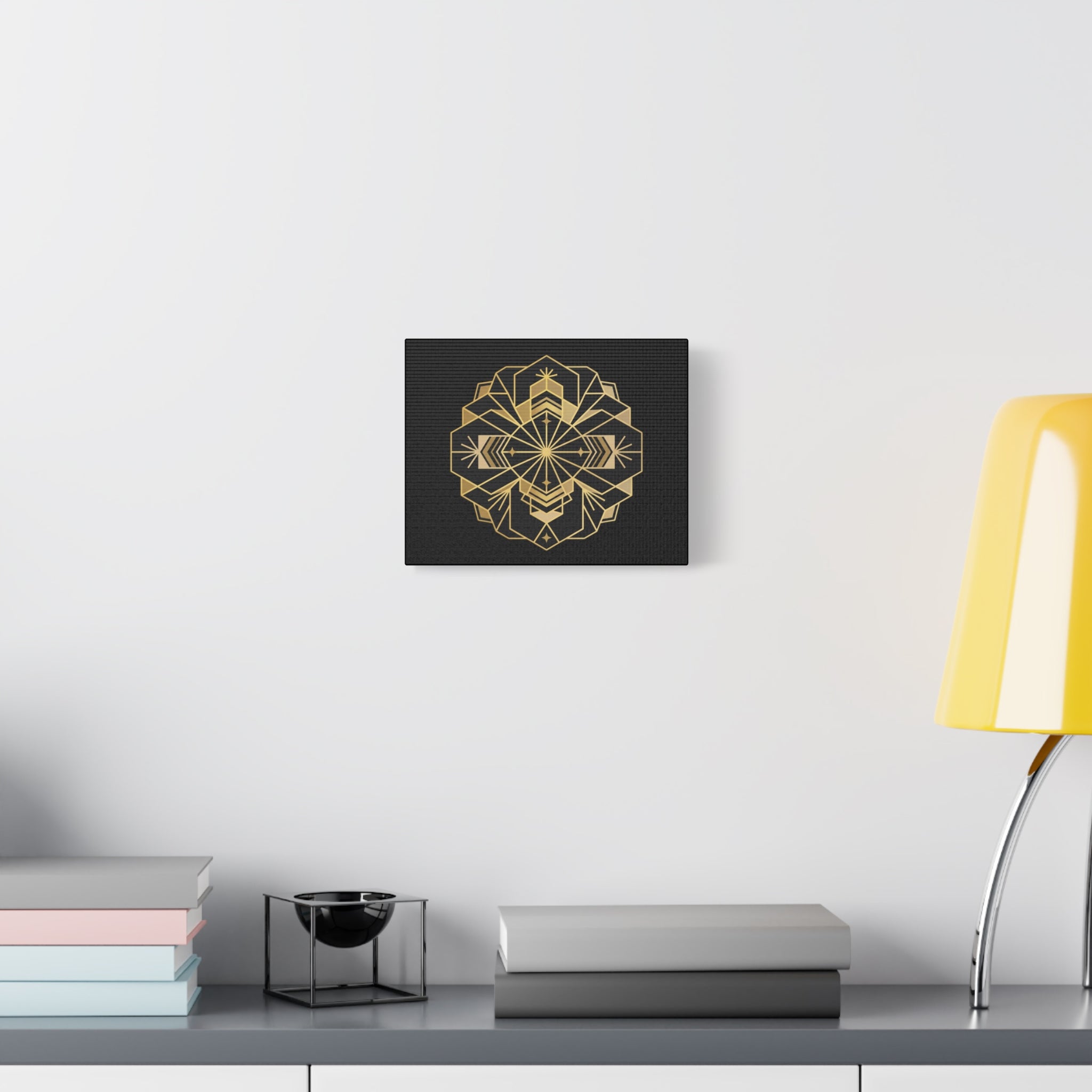 Gold Geometric Mandala Canvas