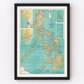 Vintage Map of Philippines 1913