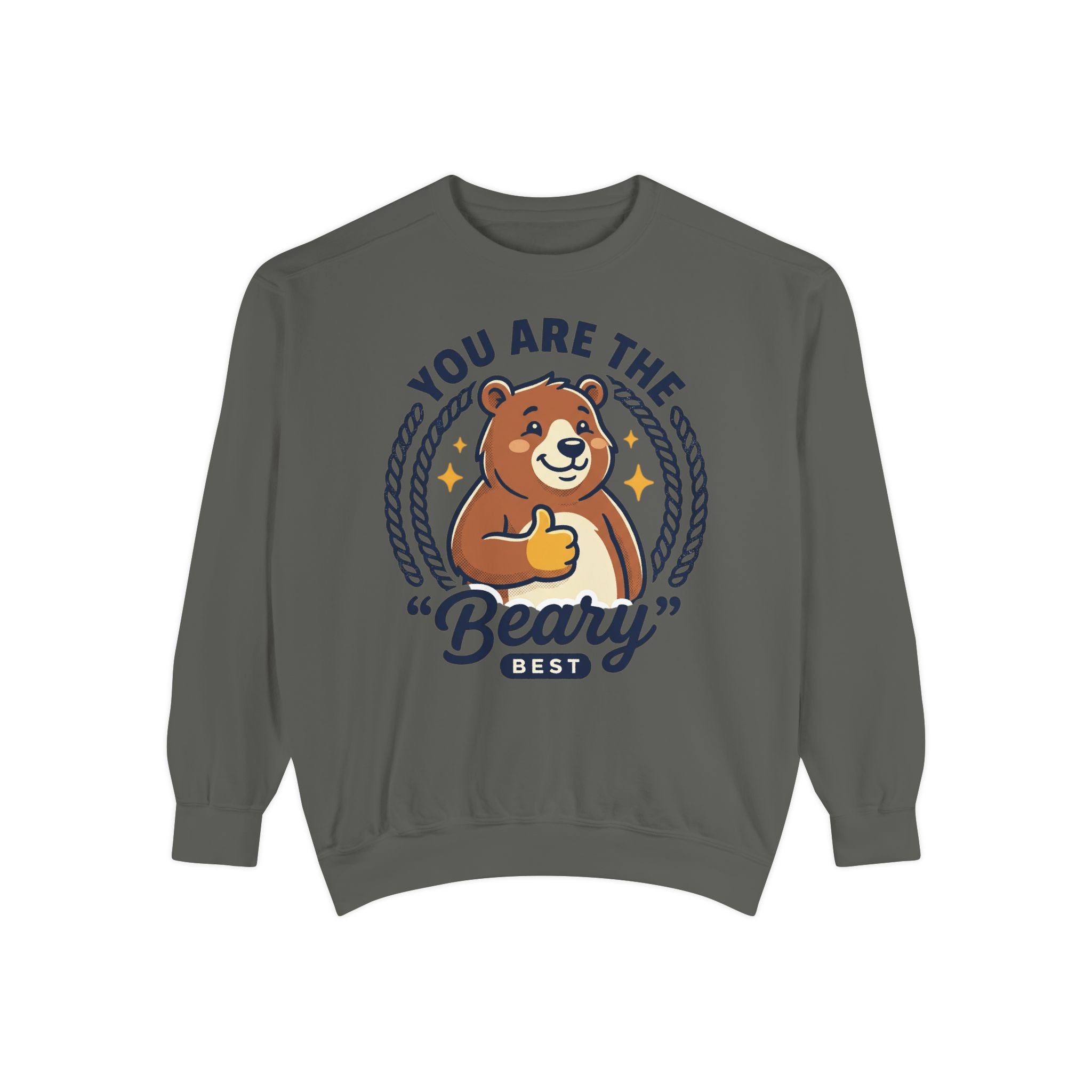 You Are The Beary Best Sweatshirt — Cute Thumbs-Up Bear Graphic