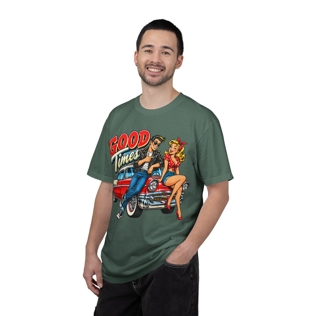 Good Times Retro Car Tee — Vintage 1950s Rockabilly Graphic T‑Shirt