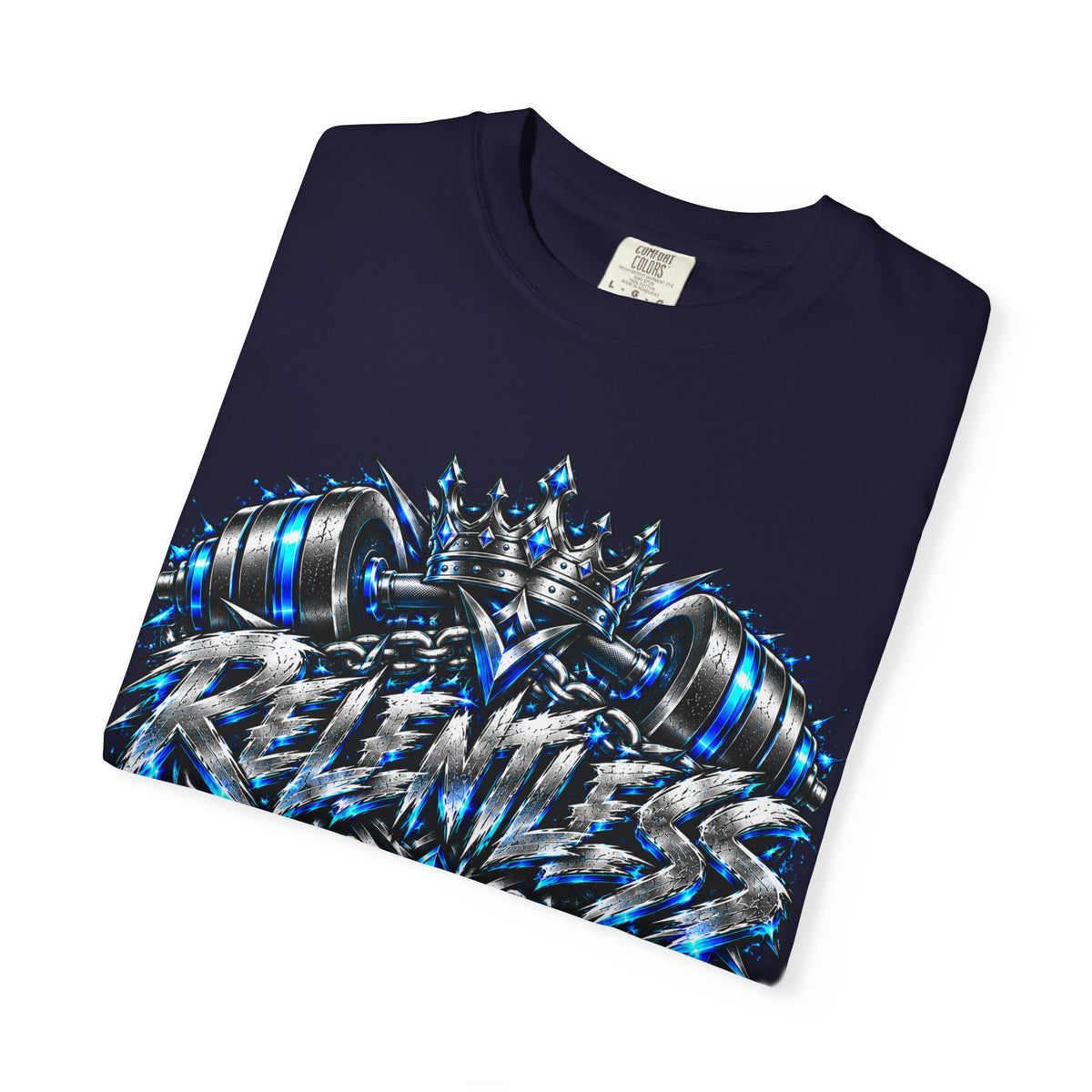 T-Shirt — Metallic Crown Graffiti Heart Graphic Tee