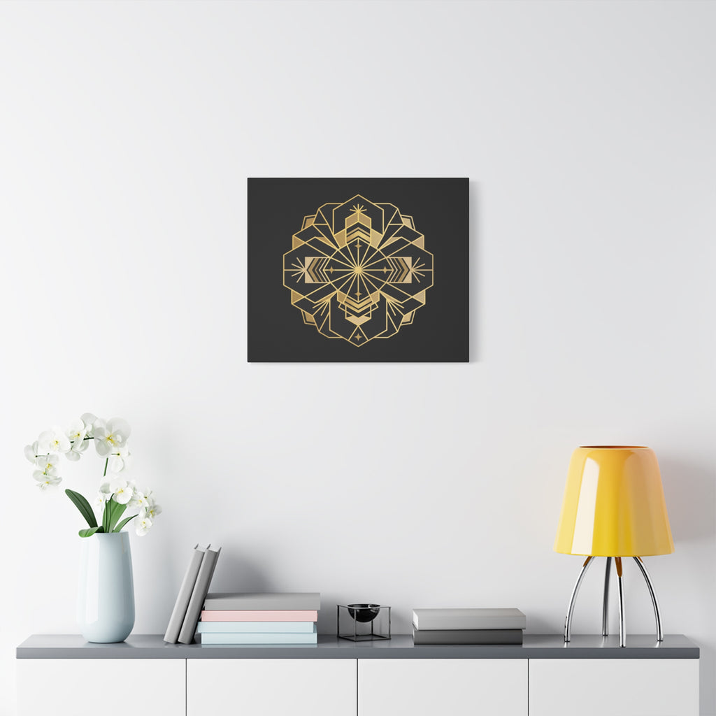 Gold Geometric Mandala Canvas