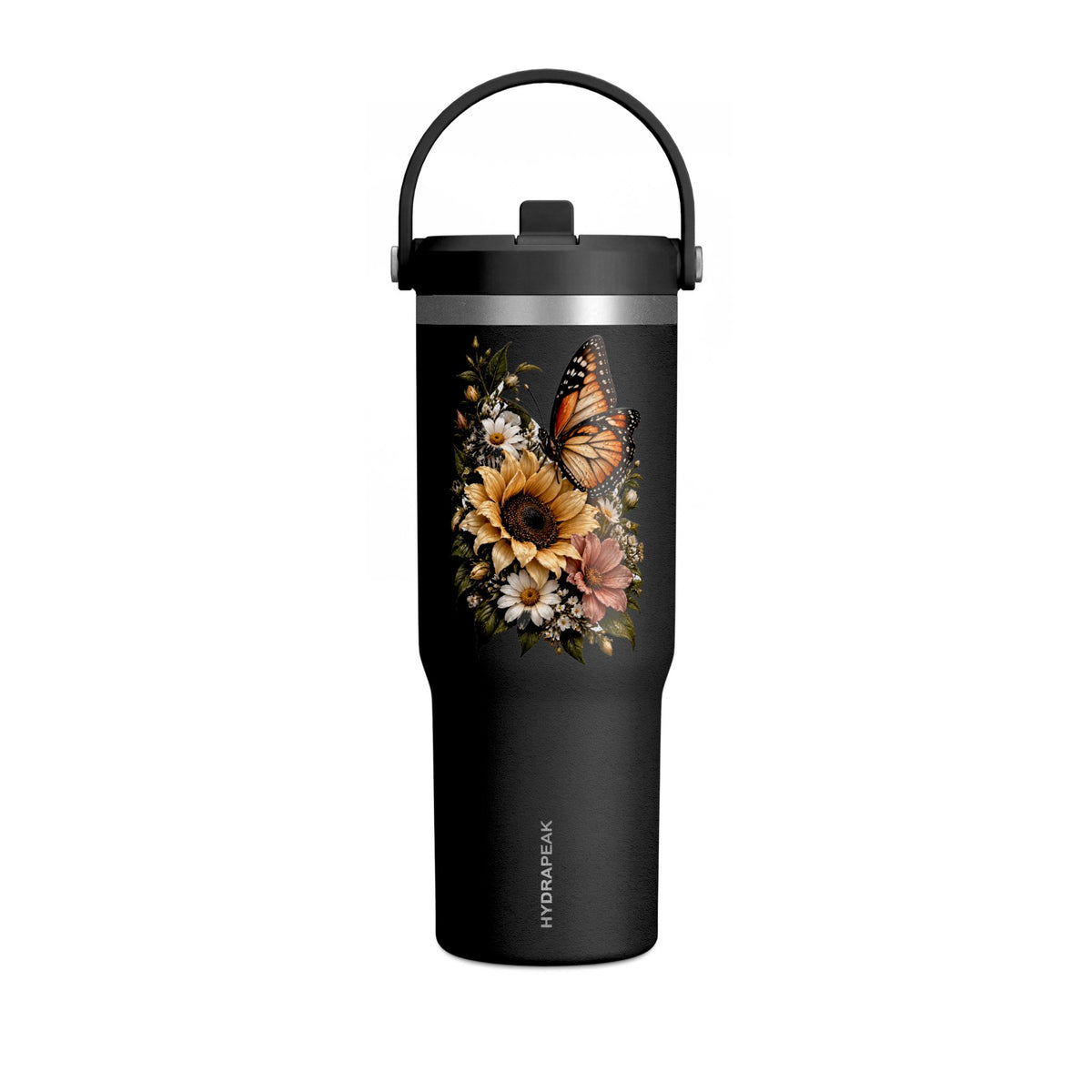 32oz Butterfly and Sunflower Floral Tumbler