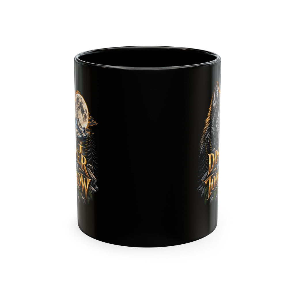 Discover Tomorrow Ceramic Mug — Howling Wolf & Moon Coffee Cup