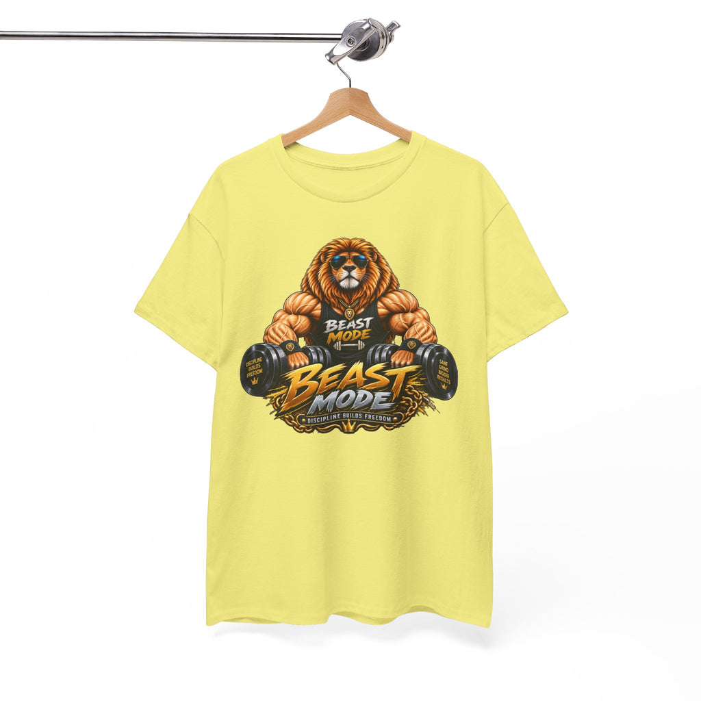 Beast Mode Lion T-Shirt — Workout Gym Fitness Tee
