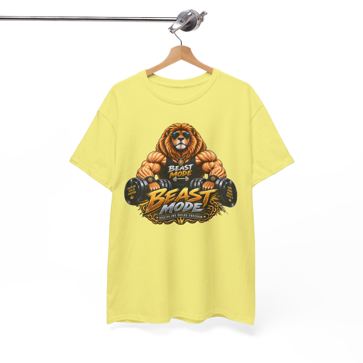 Beast Mode Lion T-Shirt — Workout Gym Fitness Tee