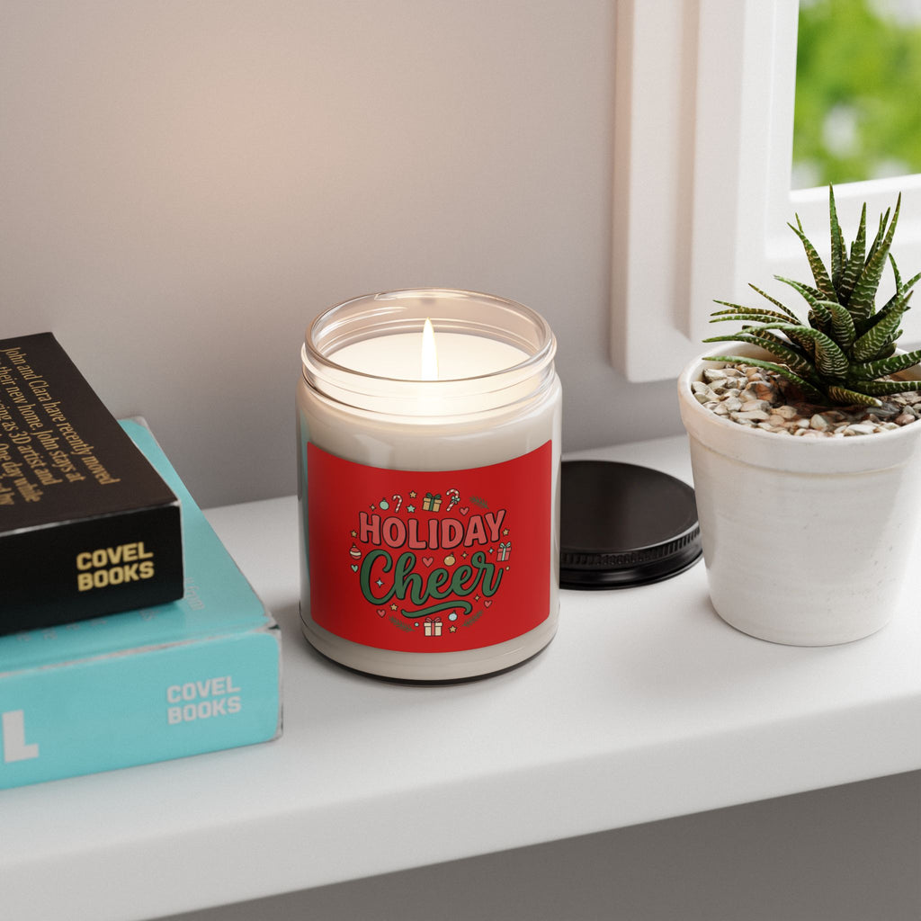 Holiday Cheer Scented Soy Candle — 9oz Festive Christmas Fragrance
