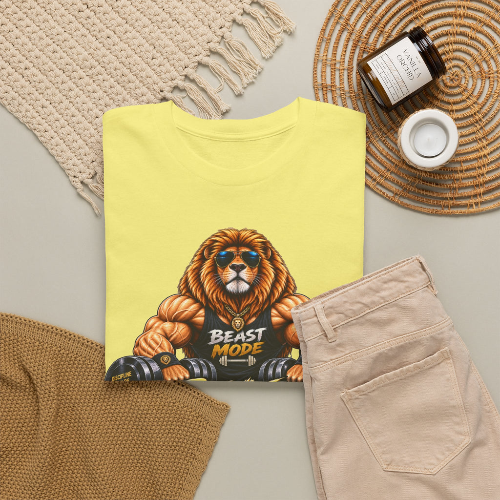 Beast Mode Lion T-Shirt — Workout Gym Fitness Tee