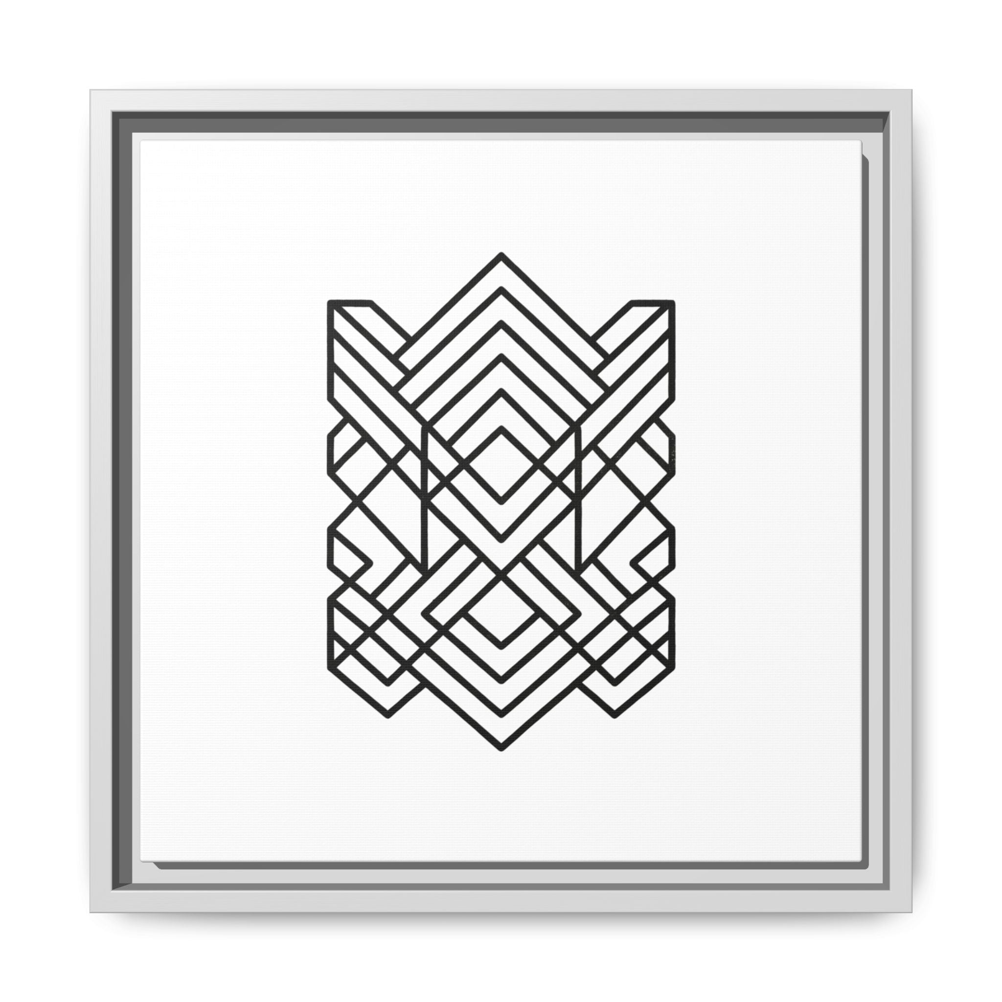 Framed Geometric Art Canvas