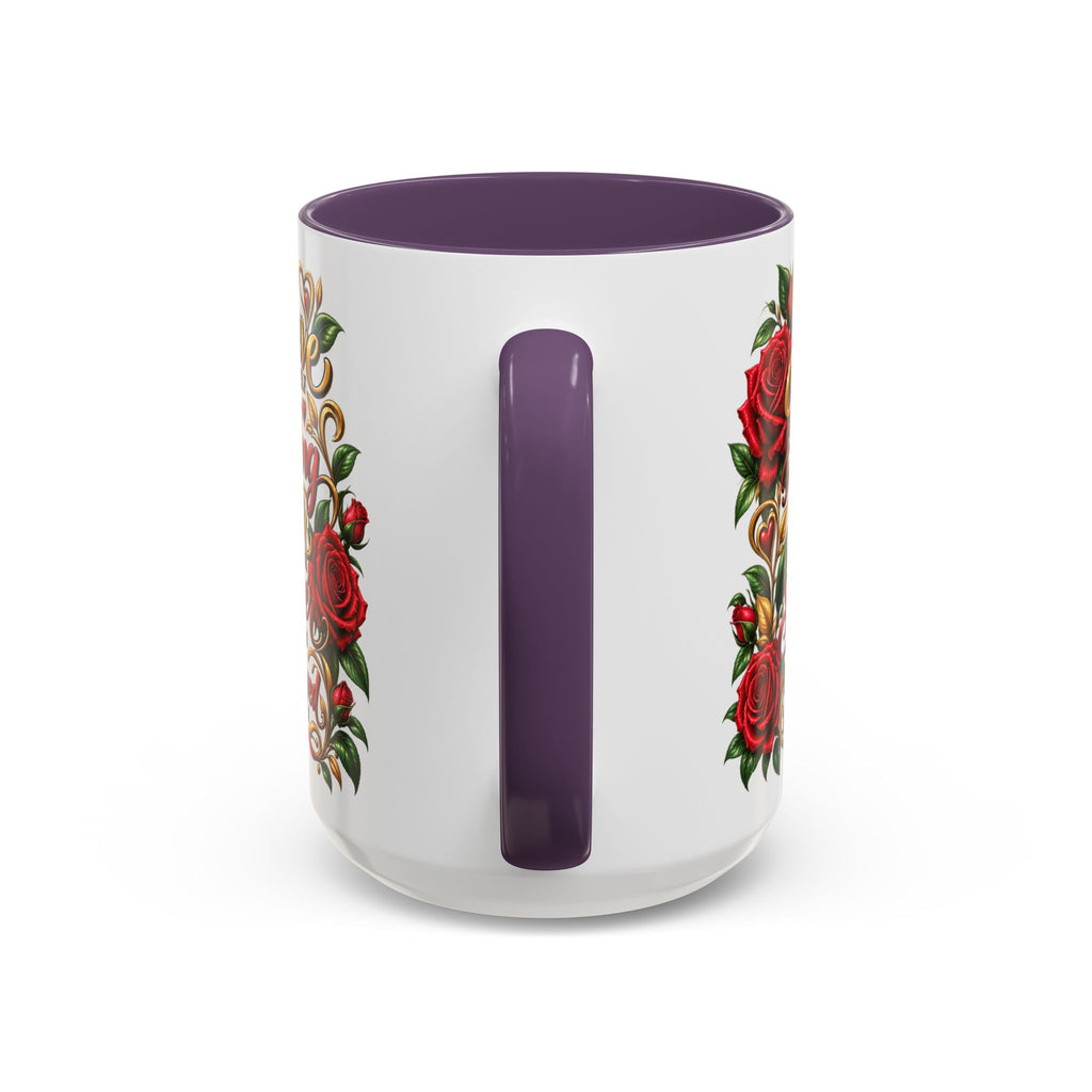 Inspirational Rose Coffee Mug — "Believe in Yourself" Motivational Tea Cup