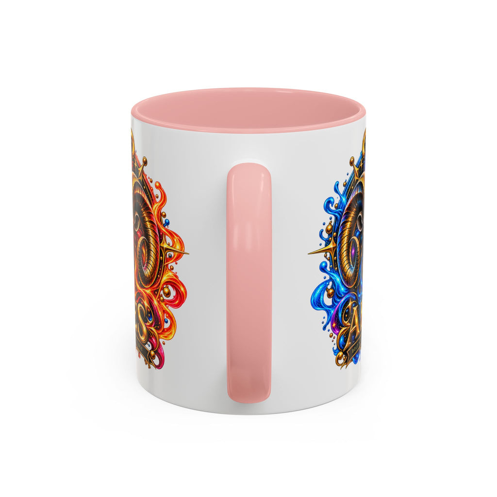 Aries Zodiac Coffee Mug — Colorful Ram Astrology Accent Mug (11/15oz)