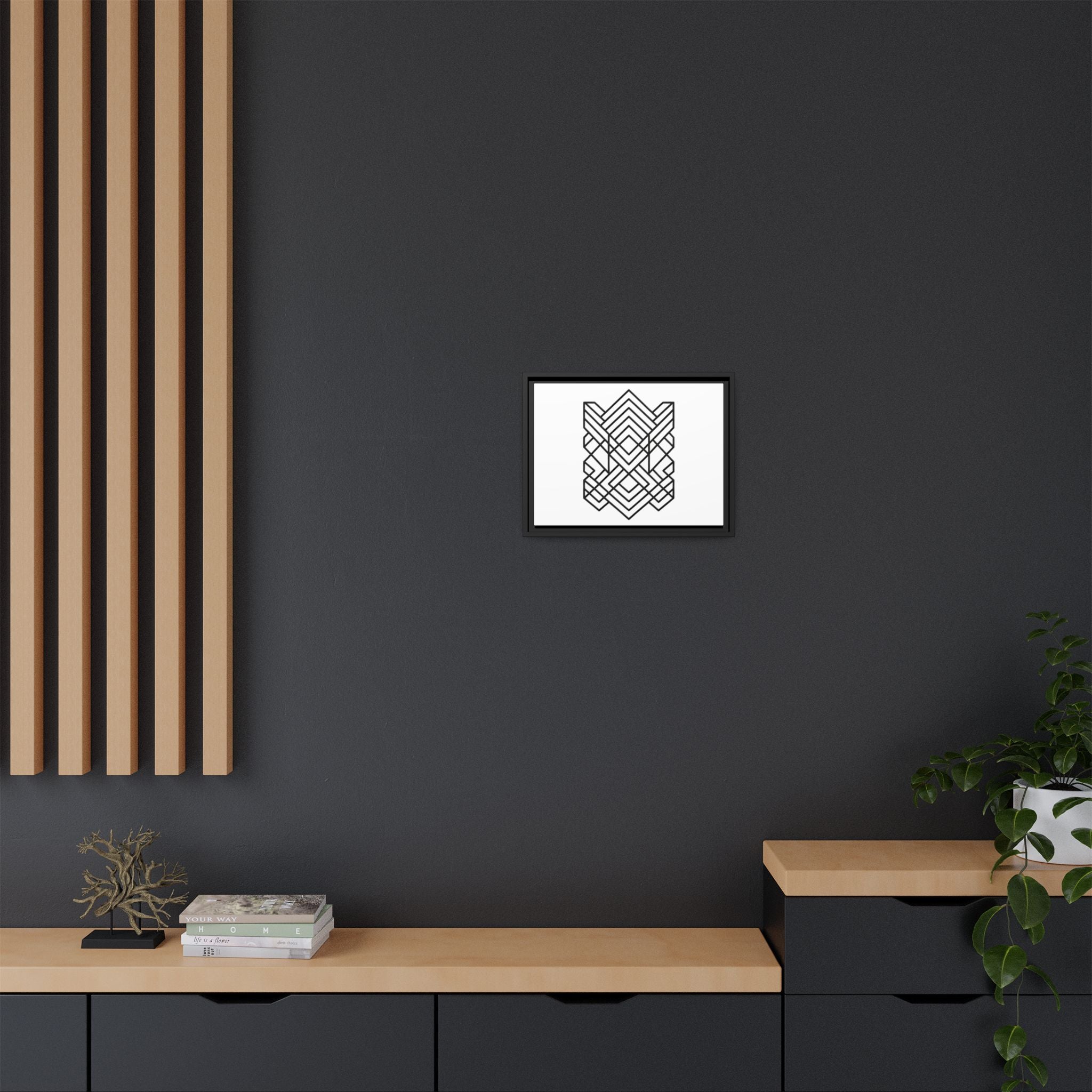 Framed Geometric Art Canvas