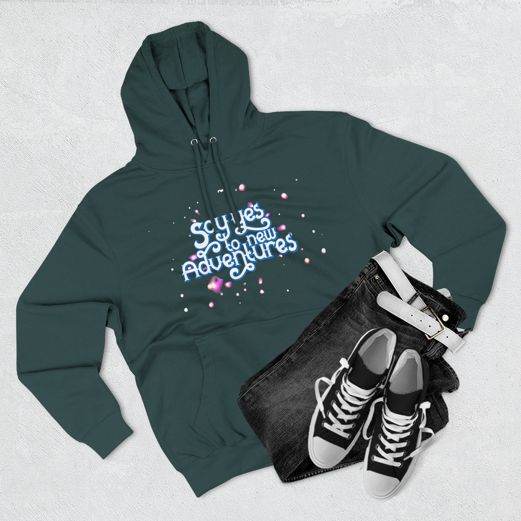 Hoodie — 'Say yes to New Adventures' Pastel Graphic Fleece Hoodie