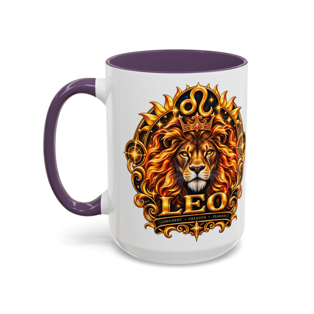 Leo Zodiac Lion Coffee Mug — Astrological Birthday Gift (11/15oz)