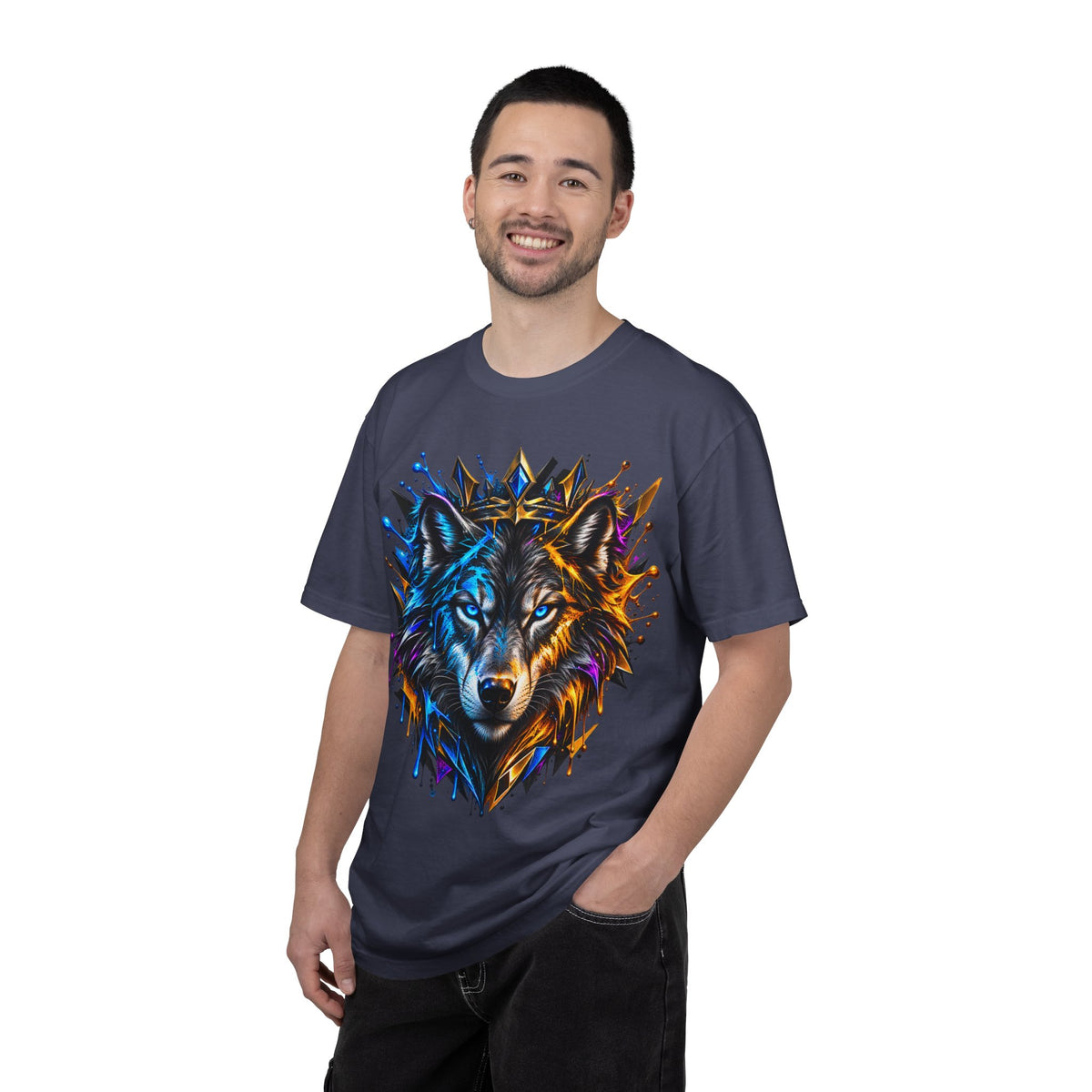 Wolf Head Graphic T-Shirt — Colorful Splash Art Tee