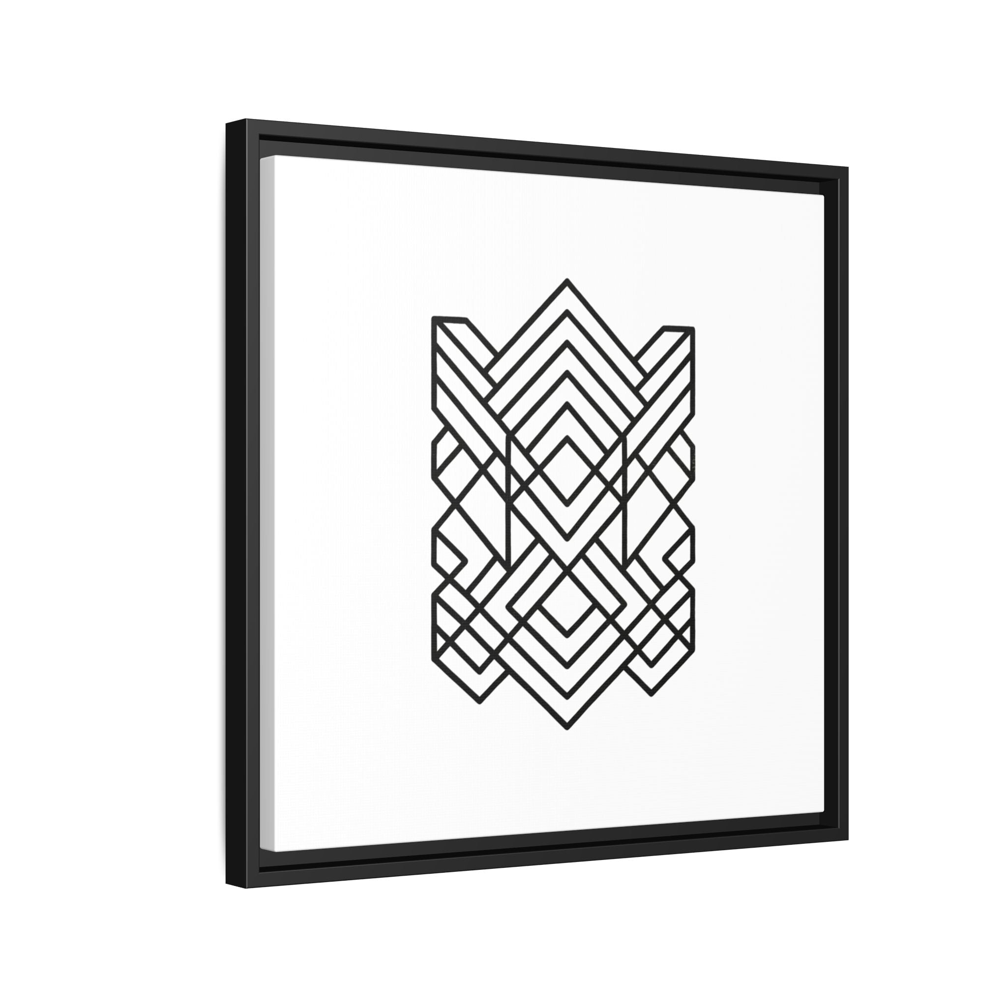 Framed Geometric Art Canvas