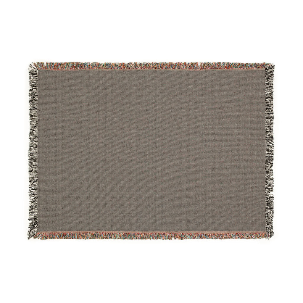 Solid Neutral Fringe Woven Blanket | Cozy Throw, Textured Weave