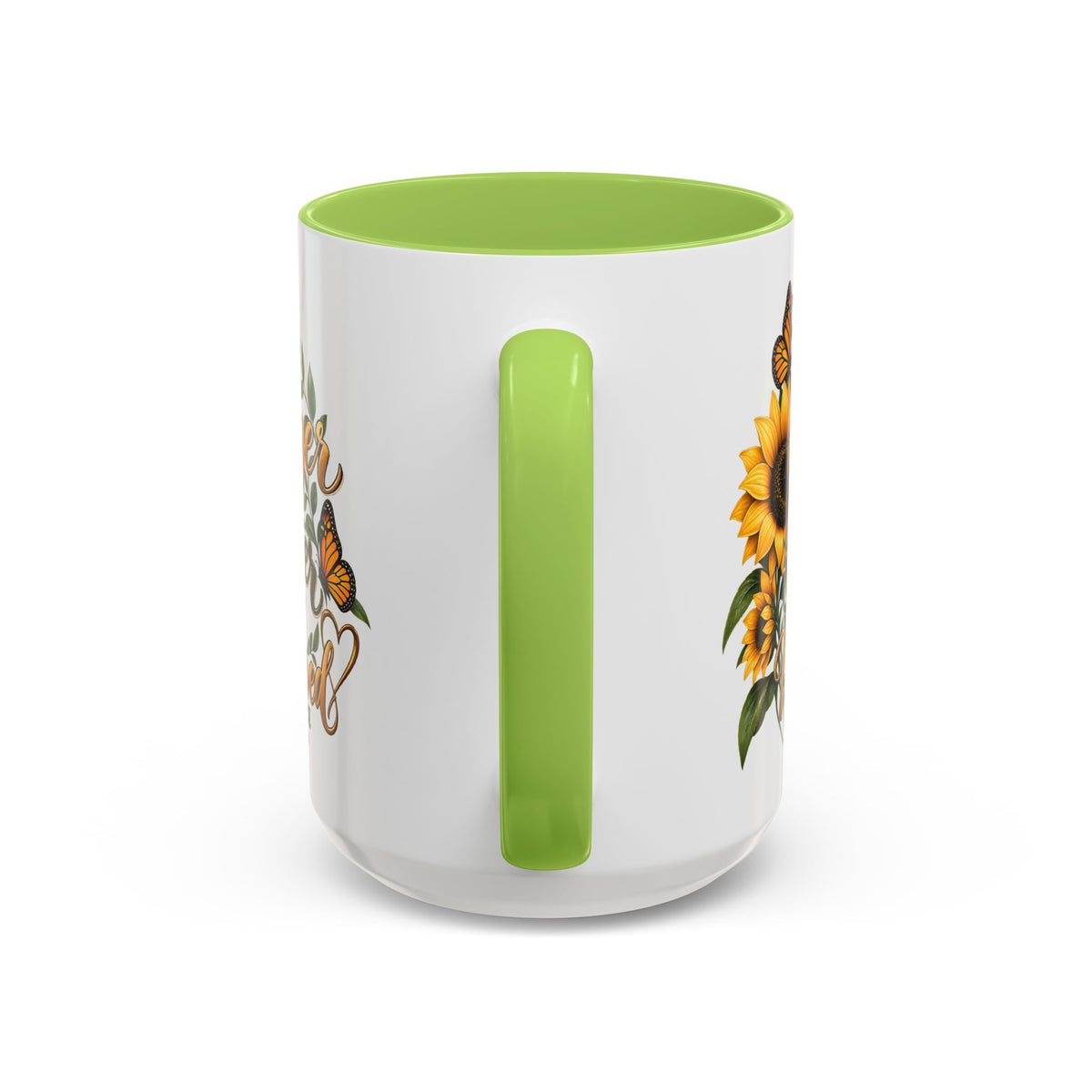 Inspirational Sunflower Coffee Mug — "You Are Stronger, Brighter, More Loved" Accent Mug