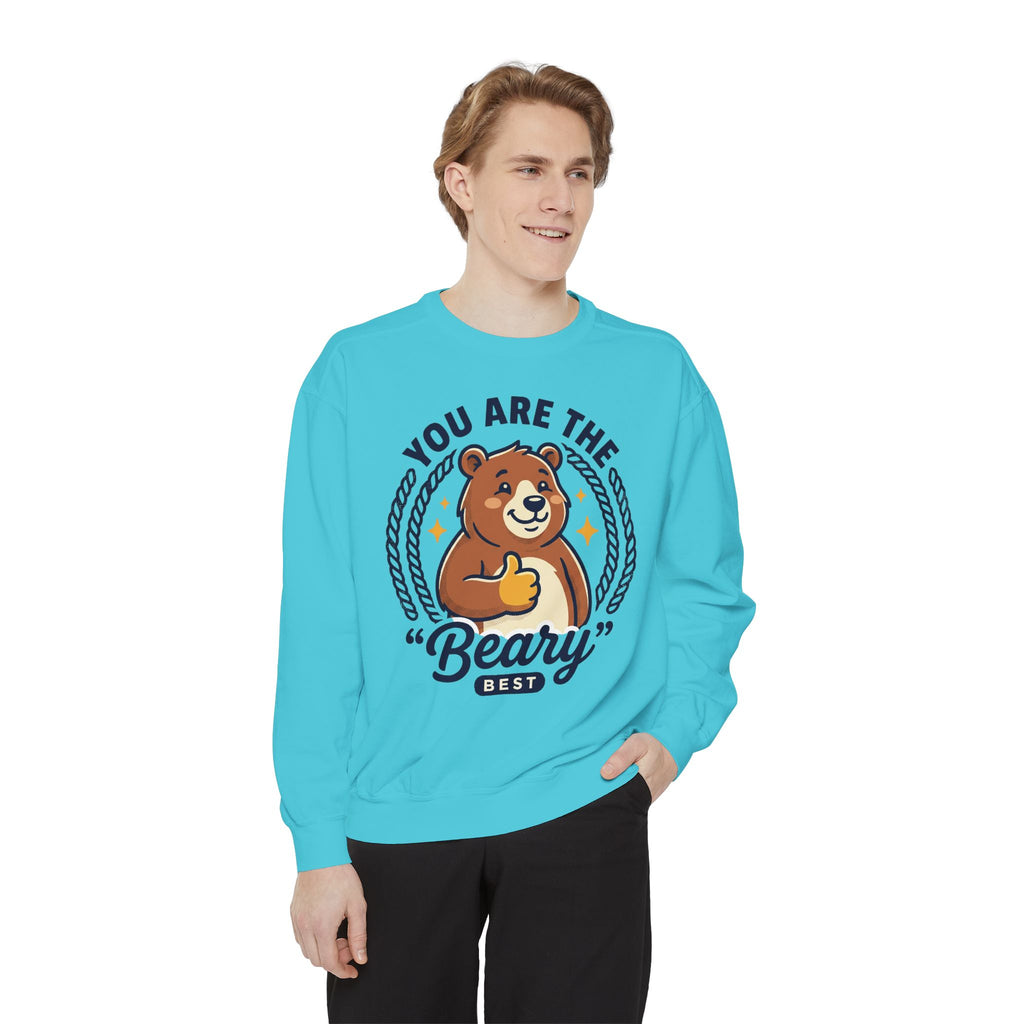 You Are The Beary Best Sweatshirt — Cute Thumbs-Up Bear Graphic