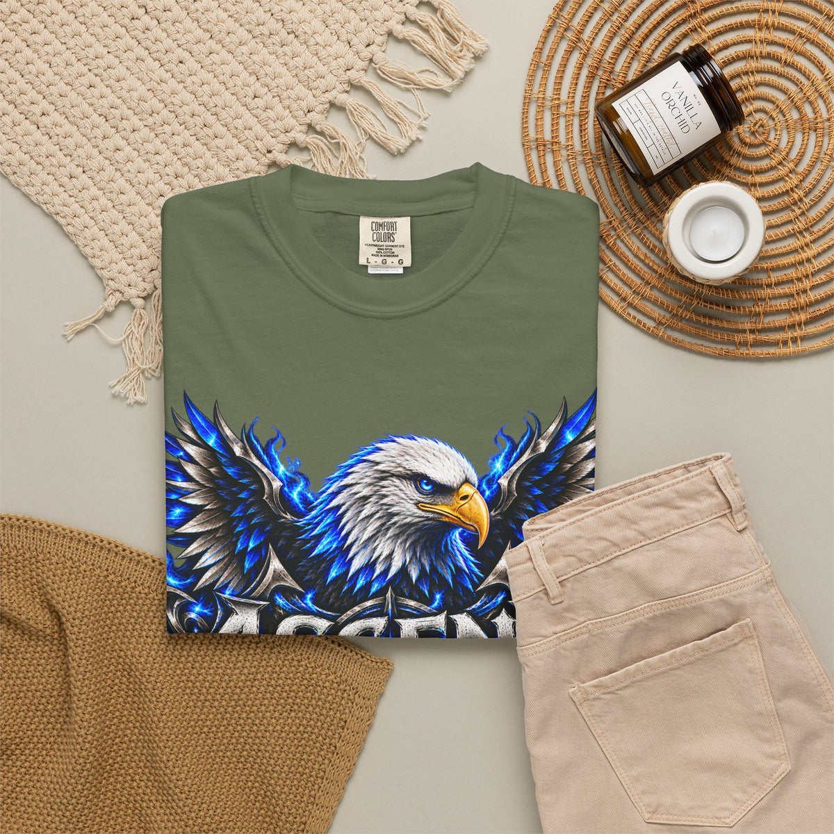 Ascend Eagle T-Shirt — Bold Blue Eagle Graphic Tee