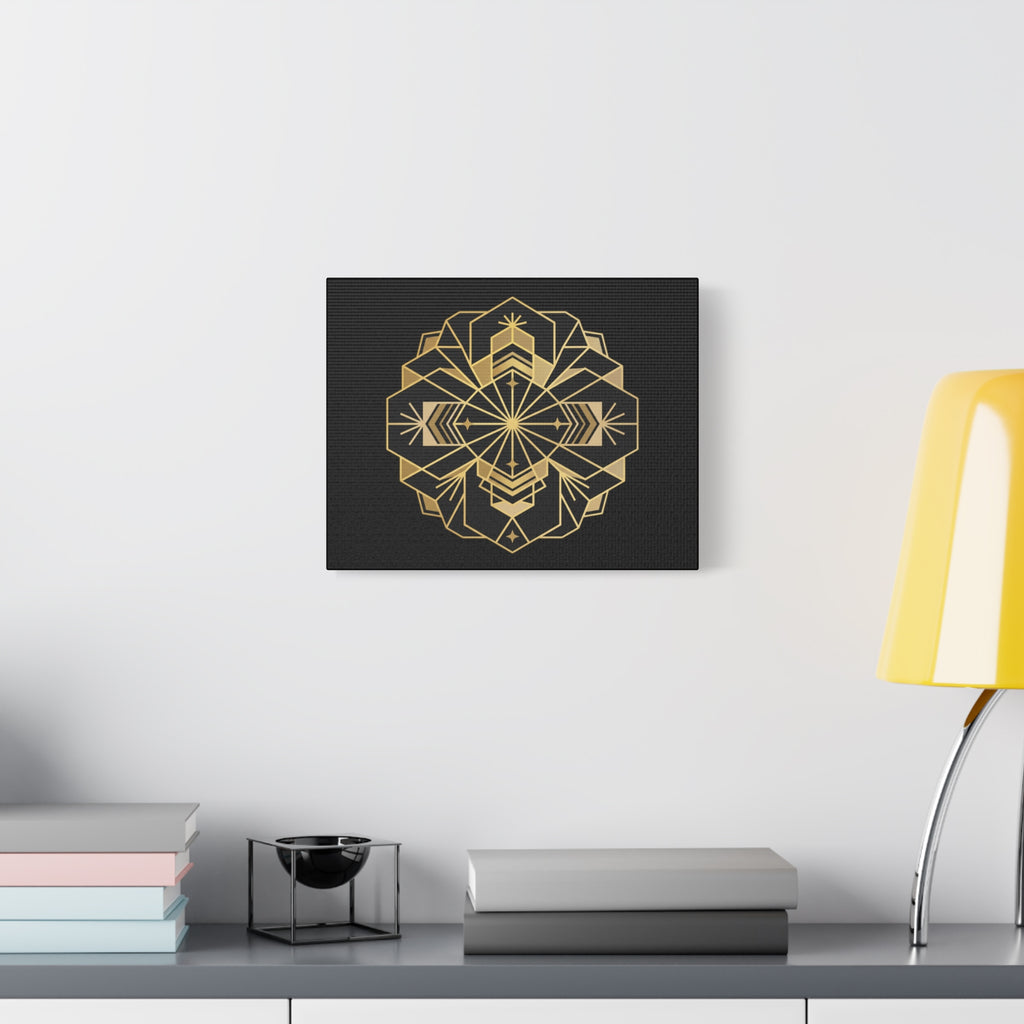Gold Geometric Mandala Canvas
